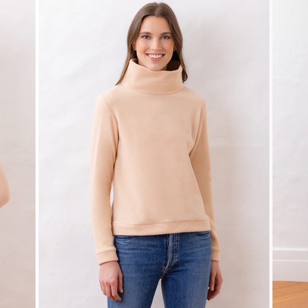 Dudley Stephens Park Slope Turtleneck in Natural Blush size small